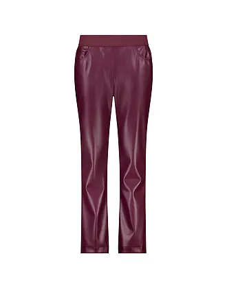 MONARI | Hose in Lederoptik | dunkelrot
